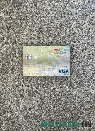 Cartão clássico Visa Classic da Universidade do Sul de Indiana dos EUA Photolook Front baixar para verificação